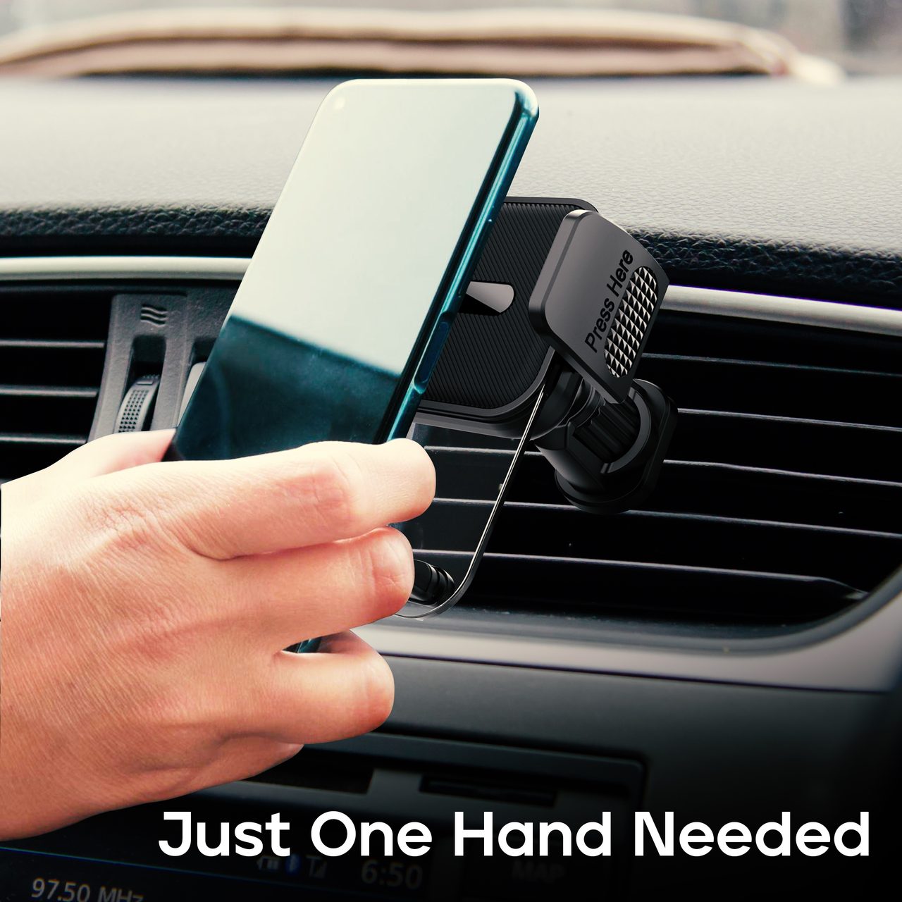 One hand needed to mount your phone